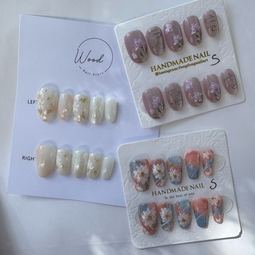 3 Press On Nail Sets sz S